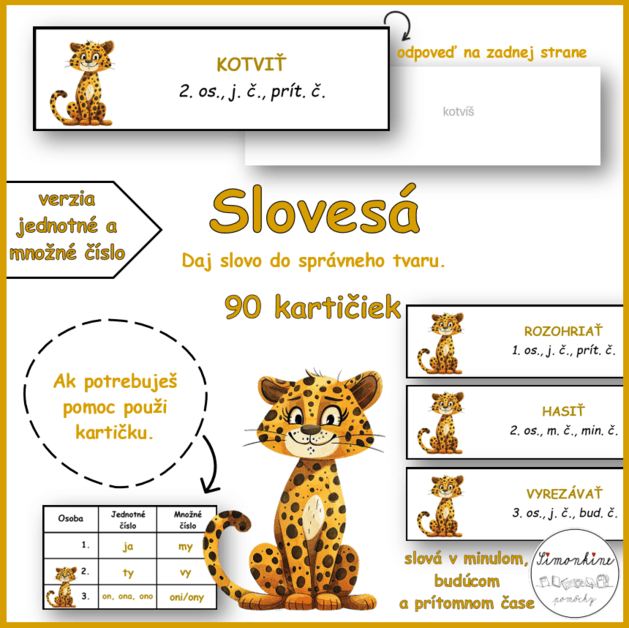 Slovesá (verzia jednotné a množné číslo) - Slovenský Jazyk ...