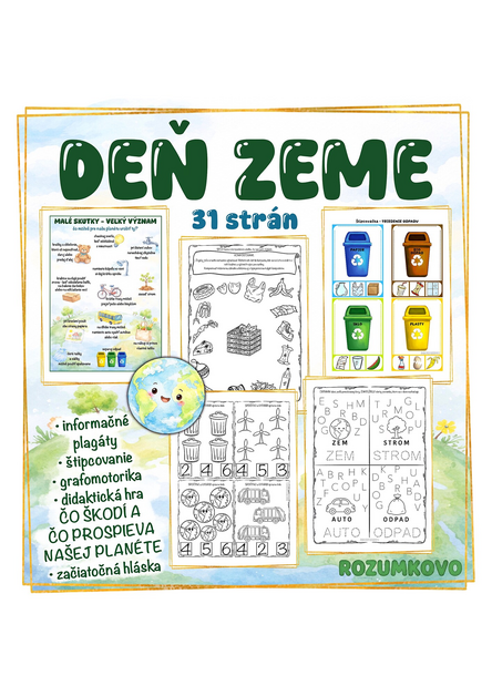 Zeme Rozēm DEŇ ZEME - Grafomotorika | UčiteliaUčiteľom.sk