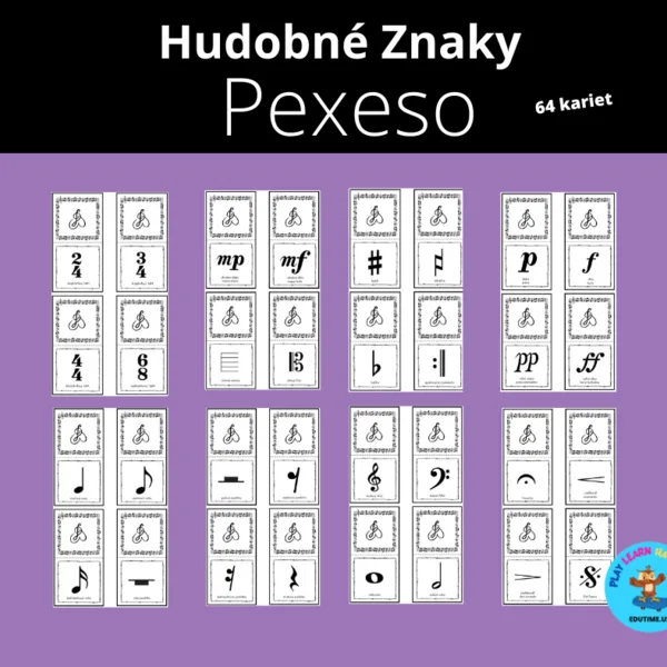 Hudobné Znaky - pexeso