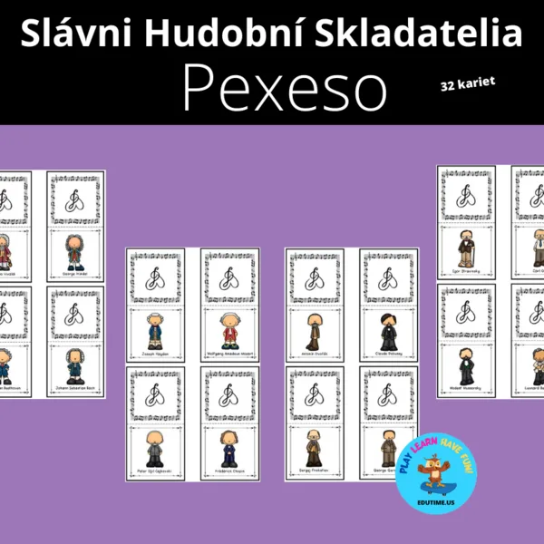 Slávni Hudobní Skladatelia - pexeso