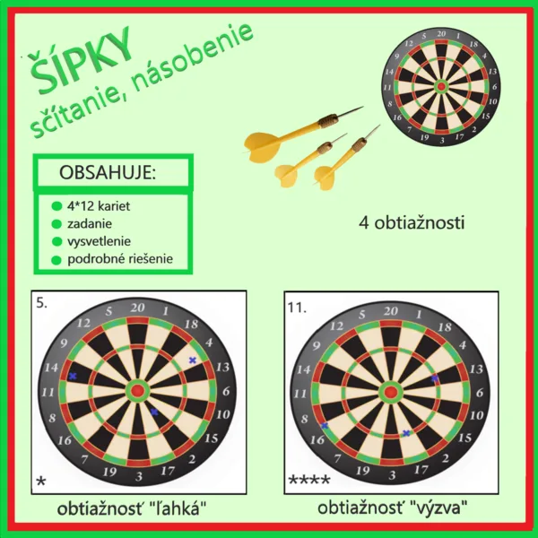 Šípky - sčítanie, násobenie