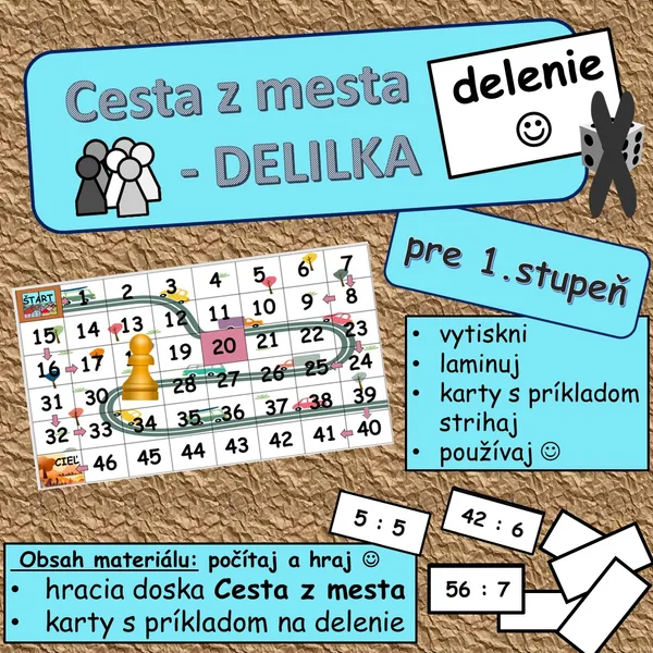 cesta z mesta - delenie