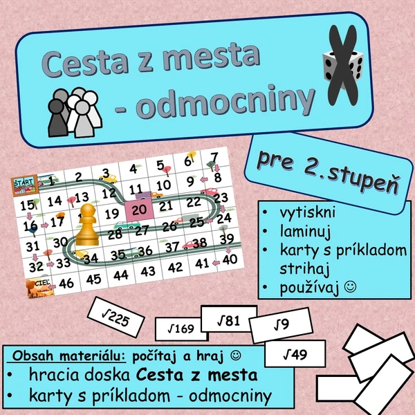cesta z mesta - odmocniny