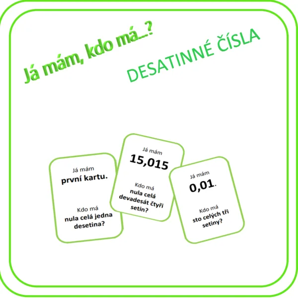 Já mám, kto má...? Desatinné čísla 