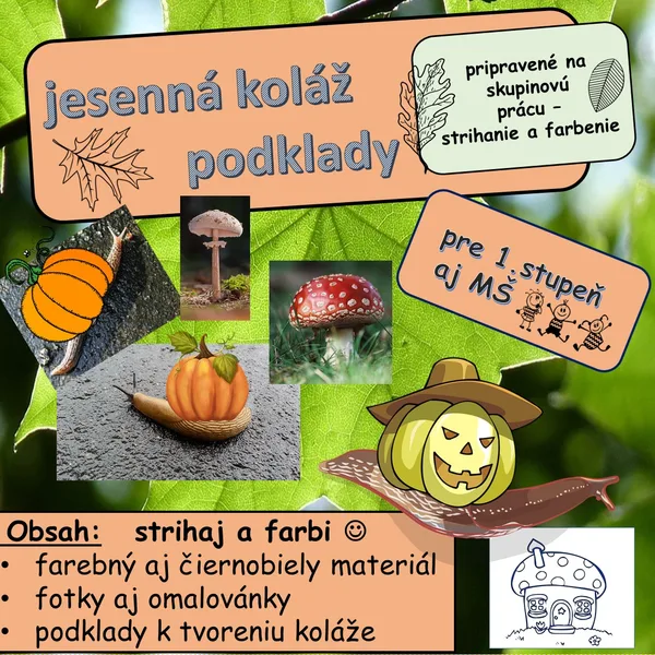 Jesenná koláž - podklady
