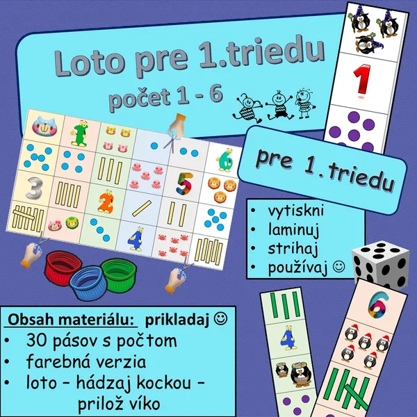 matematické loto pre prvú triedu