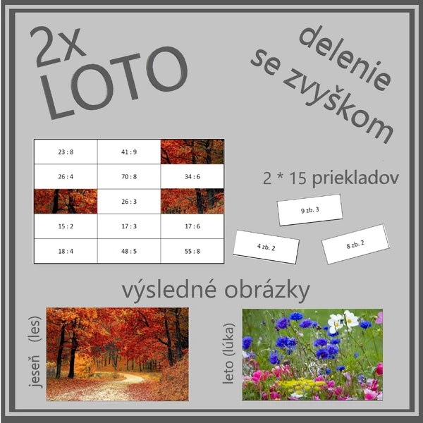 LOTO - delenie so zvyškom (2x loto)