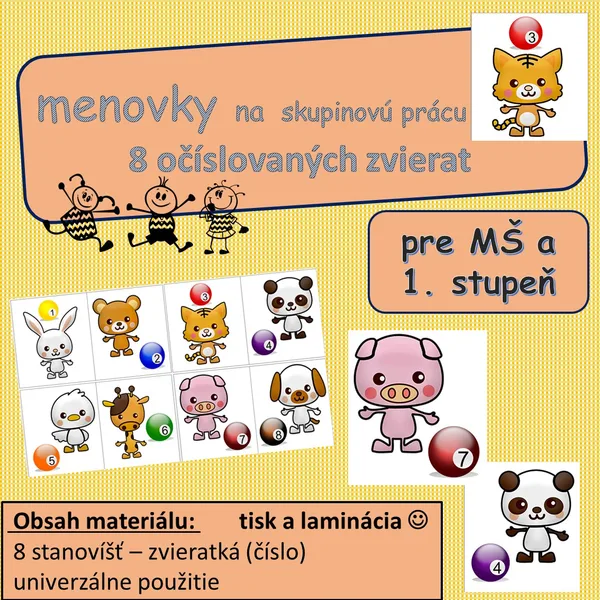 menovky na skupinovú prácu 