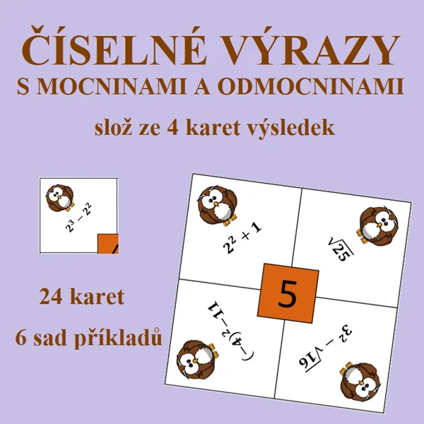 Číselné výrazy - mocniny, odmocniny