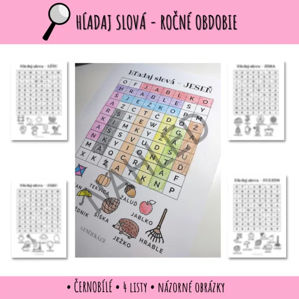 Hľadaj slova - ročné obdobie