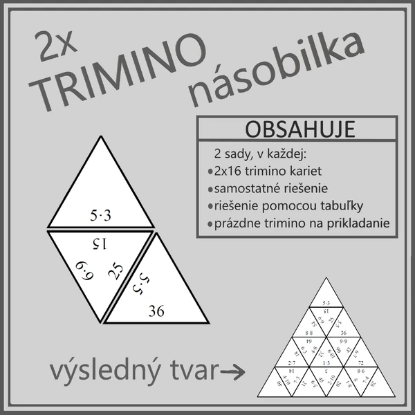 TRIMINO - násobilka (2x trimino)