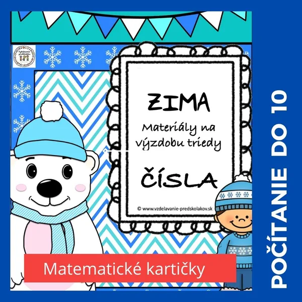 Zimné čísla  - kartičky 