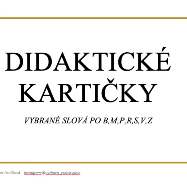 Vybrané slová - OPAKOVANIE + slovné druhy_didaktické kartičky (mix)