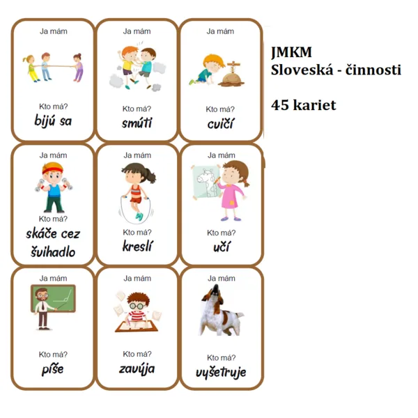 Ja mám, kto má? - ČINNOSTI (Slovesá)