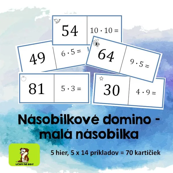 NÁSOBILKOVÉ DOMINO – MALÁ NÁSOBILKA