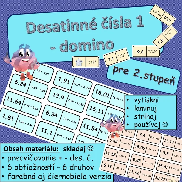 desatinná čísla 1 