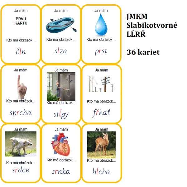 Ja mám, kto má? - Slabikotvorné LĹRŔ