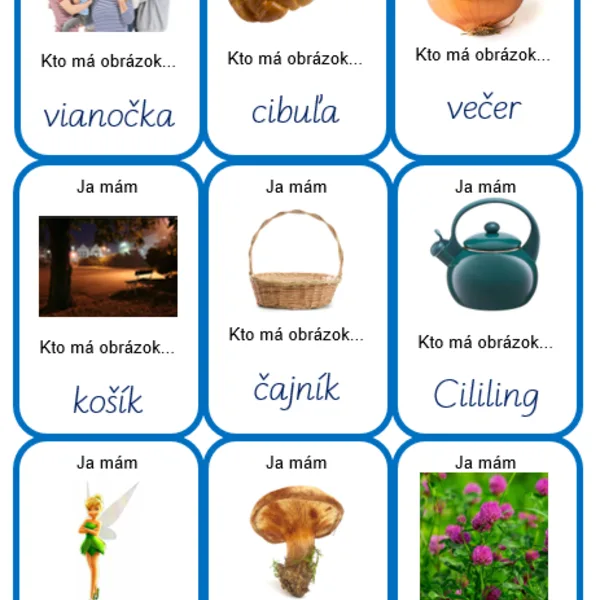 Ja mám, kto má? - Mäkké spoluhlásky - súbor 4 hier