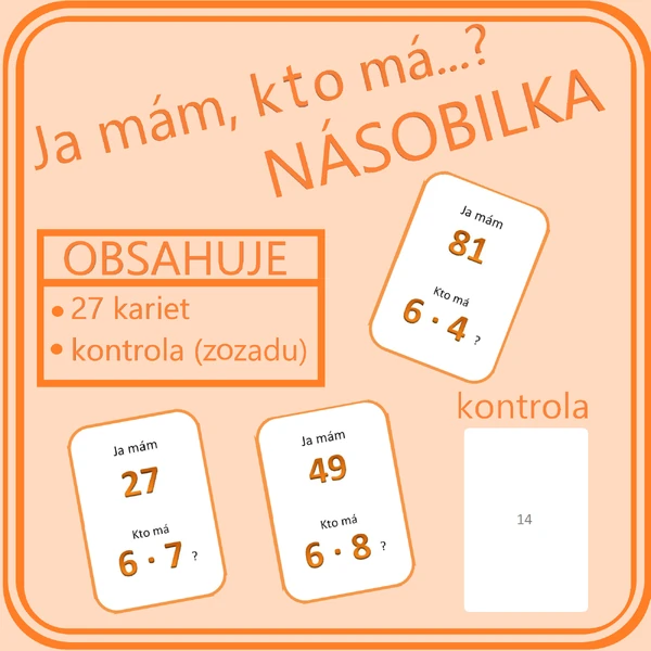 Ja mám, kto má…? NÁSOBILKA