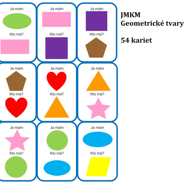 Ja mám, kto má? - Geometrické tvary + farba