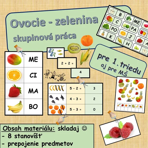 Ovocie, zelenina - skupinová práca