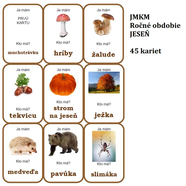 Ja mám, kto má? - Ročné obdobie - Jeseň