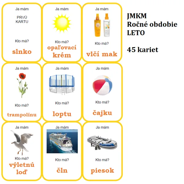Ja mám, kto má? - Ročné obdobie - Leto