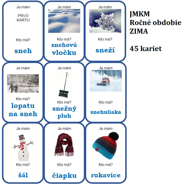 Ja mám, kto má? - Ročné obdobie - Zima