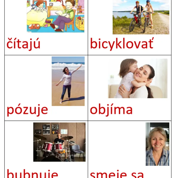 Slovesá - súbor kariet