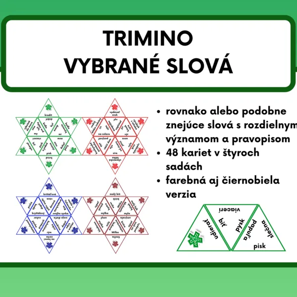 TRIMINO - VYBRANÉ SLOVÁ