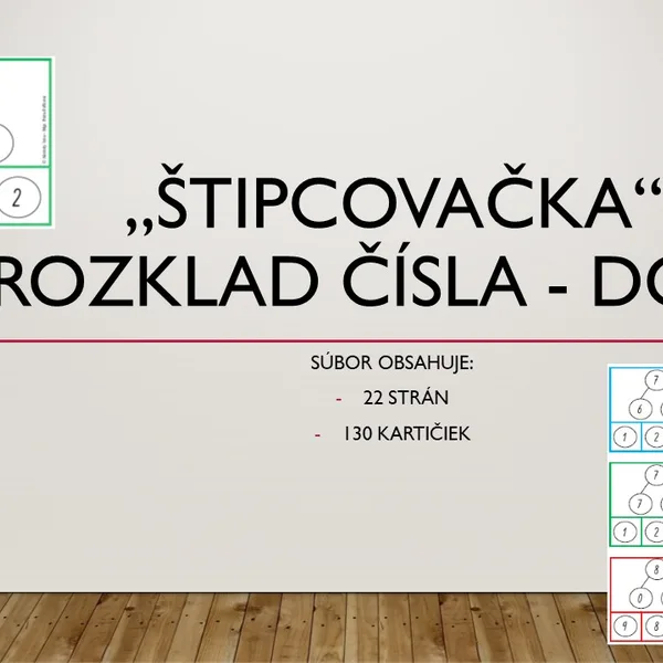 "Štipcovačka" - rozklad čísla do 10