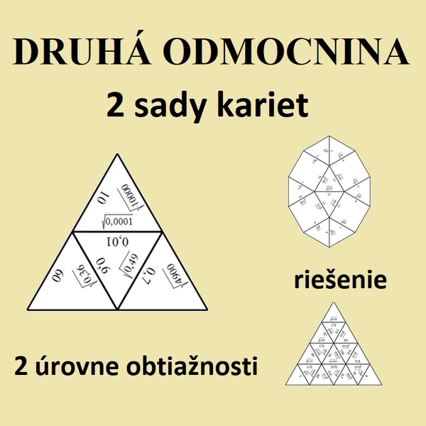 Druhá odmocnina - 2 sady