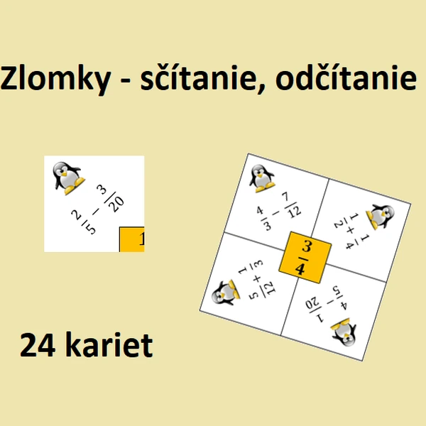 Zlomky - sčítanie, odčítanie