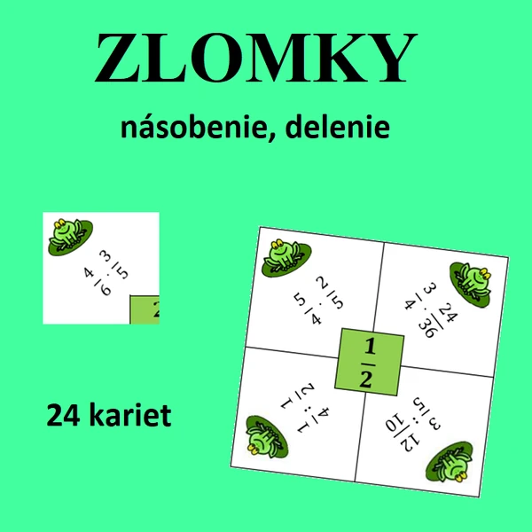 Zlomky - násobenie, delenie