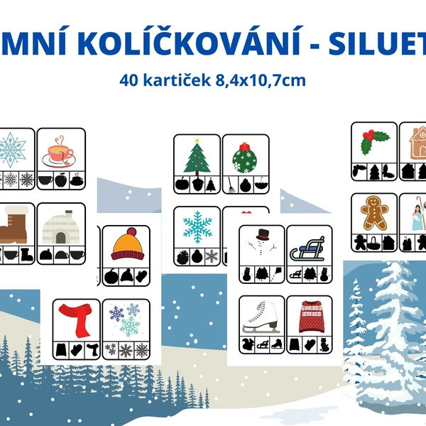 Zimné kolíčkovanie  – siluety