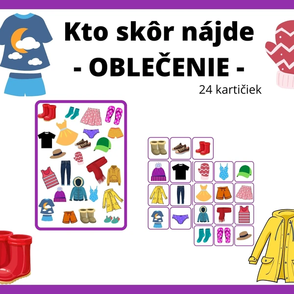 Kto skôr nájde - Oblečenie