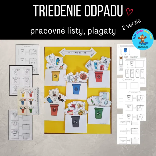 Tridenie odpadu - pracovné listy, plagáty