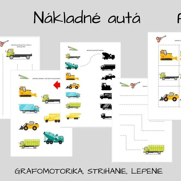 Pracovný zošit- nákladné autá 