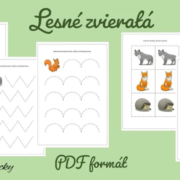 Pracovný zošit- lesné zvieratá 