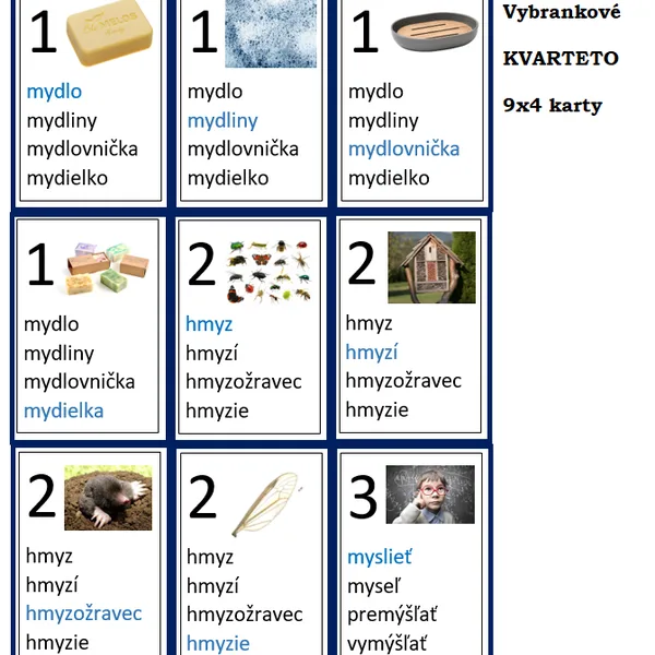 KVARTETO - Vybrané slová po M