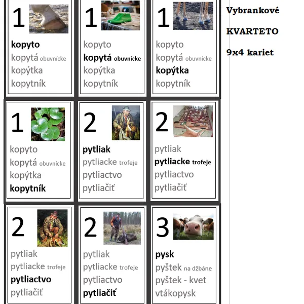 KVARTETO - Vybrané slová po P