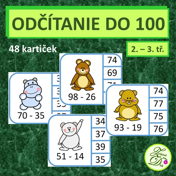 Odčítanie do 100