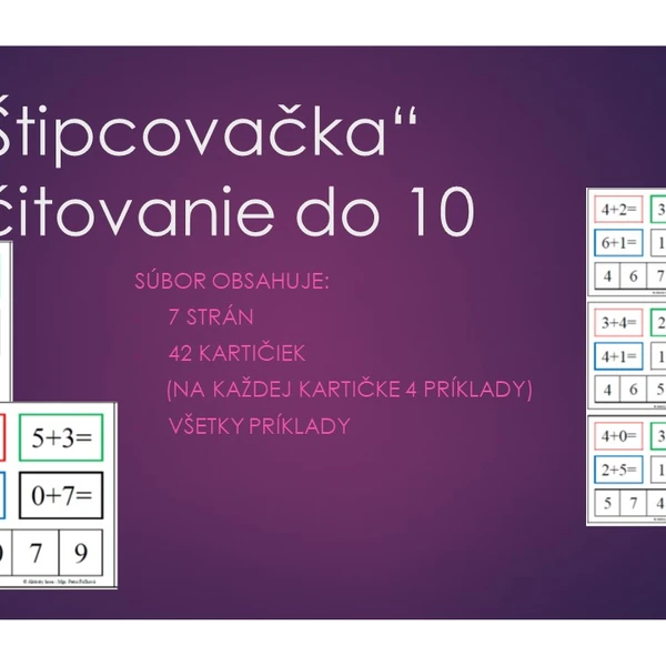 "Štipcovačka" - sčitovanie do 10