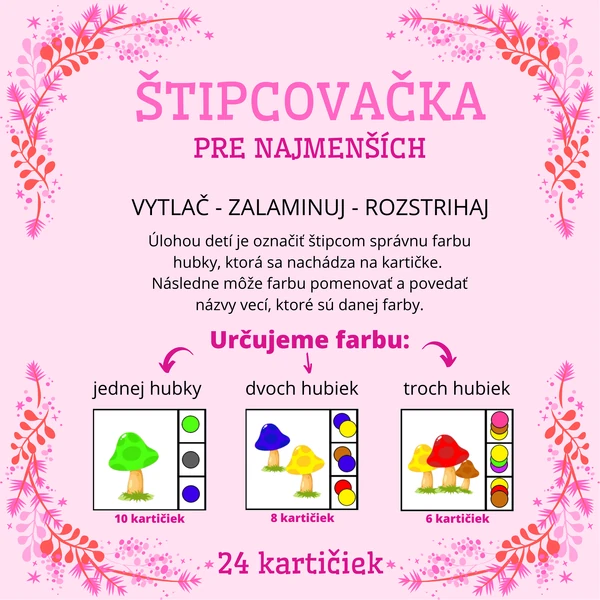 ŠTIPCOVAČKA pre najmenších: Farebné hubky