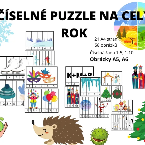 Číselné puzzle na celý rok