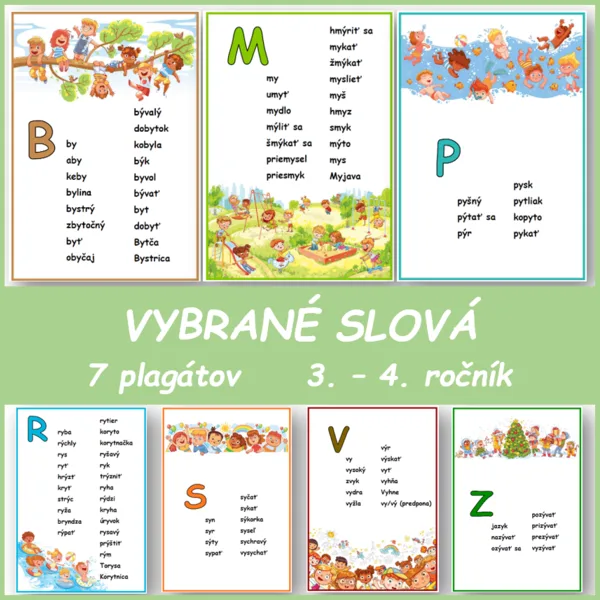 Vybrané slová obklopené deťmi :)