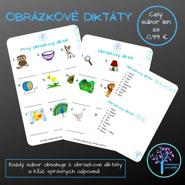 Súbor obrázkových diktátov 1 (koncepcia HUPS)