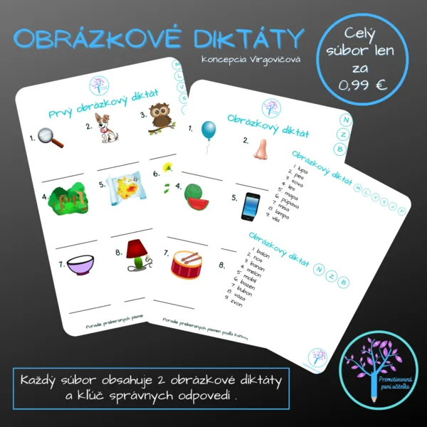 Súbor obrázkových diktátov 1 (koncepcia Virgovičová)