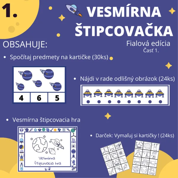1. časť VESMÍRNA ŠTIPCOVAČKA  "Fialová edícia" 