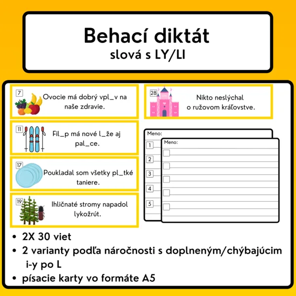 Behací diktát - LY/LI